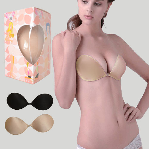 self adhesive strapless push up bra